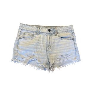 Women's American Eagle Tomgirl Distressed Denim Shorts Size 8‎